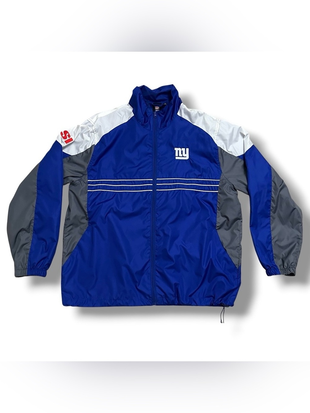 New York Giants SI Reebok Colorblock Full Zip Windbreaker Jacket Men's Size XL